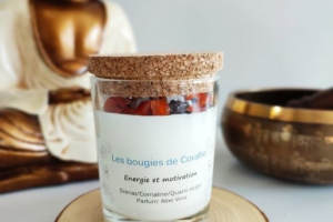 Bougie de Corallie lithothérapie énergie et motivation